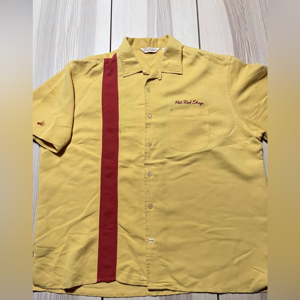 Vintage Cubavera American Classic Hot Rod Flames Button Up Shirt